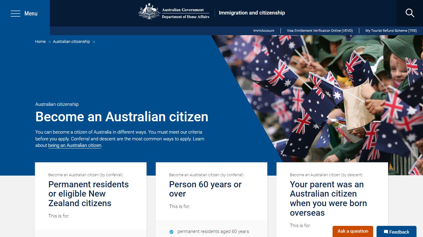 Become a citizen - Home Affairs